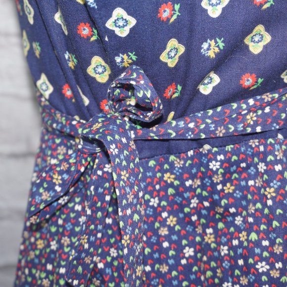 Vintage 70s Mindy Malone ILGWU Floral Boho Prairie Dress - Picture 4 of 10